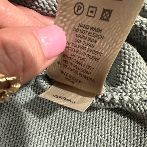 Burberry Knit 100% Cotton Nova Check Sweater Snap Turtleneck Size Small EUC - Picture 13 of 13